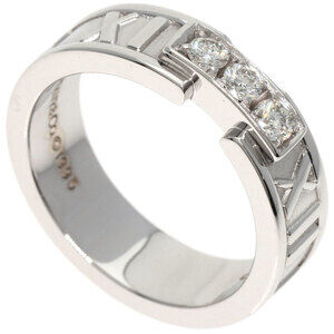 TIFFANY & CO. 18k White Gold Diamond Atlas Ring